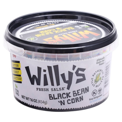 Willys Salsa Black Bean N Corn Jar - 16 Oz