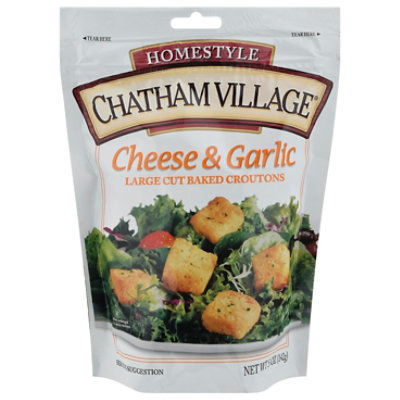 Chatham Village Croutons Large Cut Cheese & Garlic Pouch - 5 Oz - Image 2