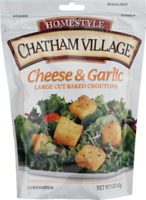 Chatham Village Croutons Large Cut Cheese & Garlic Pouch - 5 Oz - Image 1