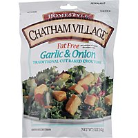 Chatham Village Croutons Traditional Fat Free Garlic & Onion Pouch - 5 Oz - Image 2