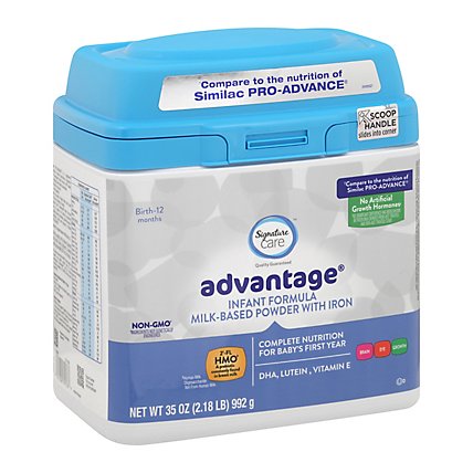 Signature Care advantage Infant Formula Milk Based Powder Birth To 12 Months - 35 Oz - Image 1