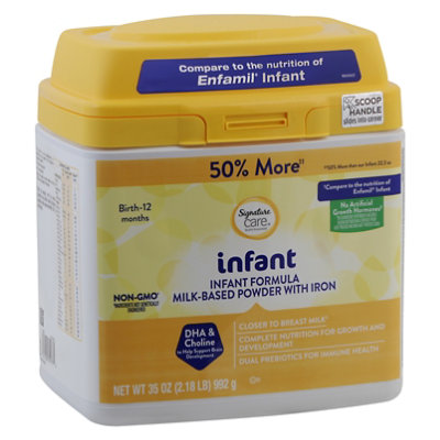 Signature Care infant Infant Formula Milk Based Powder Birth To 12 Months - 35 Oz