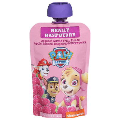 Paw Patrol Mixed Fruit Puree Organic Really Raspberry Pouch - 3.5 Oz - Image 2