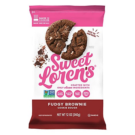 Sweet Lorens Gluten Free Fudgy Brownie Cookie Dough - 12 Oz