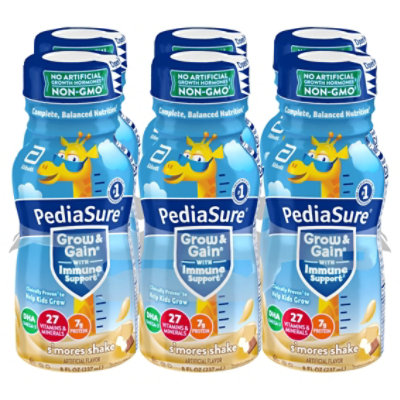 PediaSure Grow & Gain Kids Nutritional Shake Ready To Drink Smores - 6-8 Fl. Oz. - Image 3