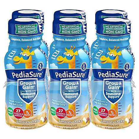 PediaSure Grow & Gain Kids Nutritional Shake Ready To Drink Smores - 6-8 Fl. Oz.