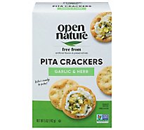 Open Nature Crackers Pita Garlic & Herbs - 5 Oz