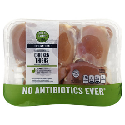 Open Nature Chicken Thighs Boneless Skinless - 1.50 LB