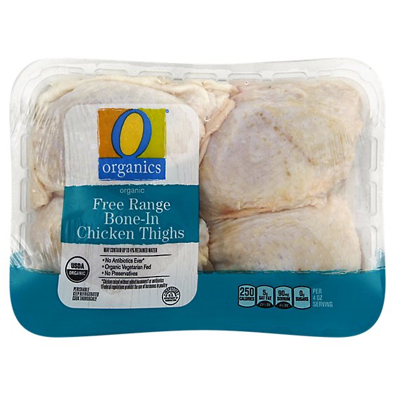 O Organics Organic Chicken Thighs Bone In - 2.00 LB