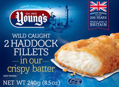 Youngs Battered Haddock Fillets 8.46 Oz Safeway