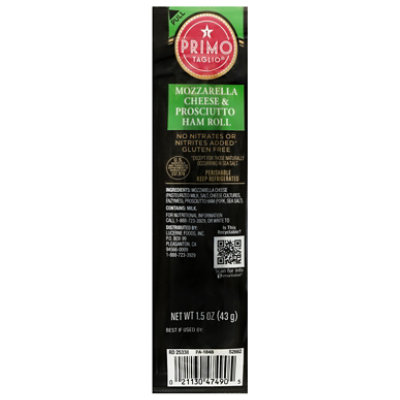 Primo Taglio Roll Mozzarella Cheese & Proscuitto Ham - 1.5 Oz - Image 2