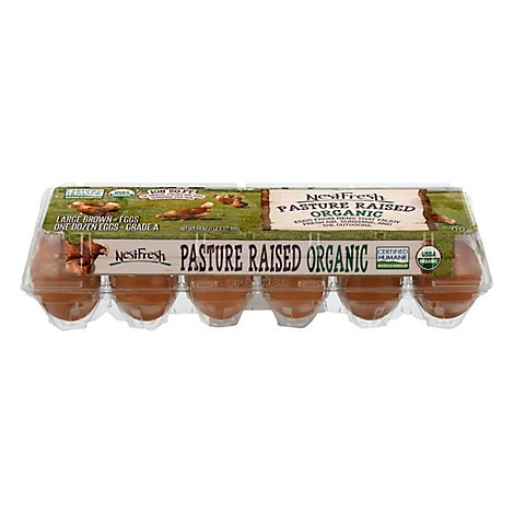 Nestfresh Pasture Raised Organic Lg Brown Eggs - 1 Dozen