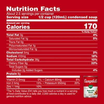 Campbell's Condensed Bean with Bacon Soup - 11.25 Oz - Image 4