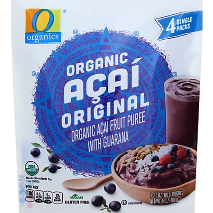 O Organics Organic Fruit Puree Acai Original - 4-3.5 Fl. Oz. - Image 2