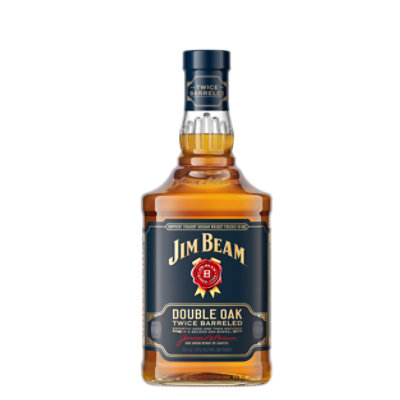 Jim Beam Whiskey Bourbon Kentucky Straight Double Oak Twice Barreled Bottle 86 Proof - 750 Ml - Image 1