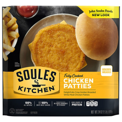 John Soules Fully Cooked Chicken Patties - 1.5 Lb