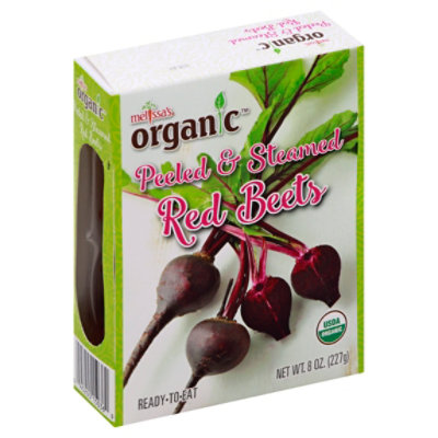 Melissas Organic Red Beets Peeled & Steamed Pouch - 8 Oz