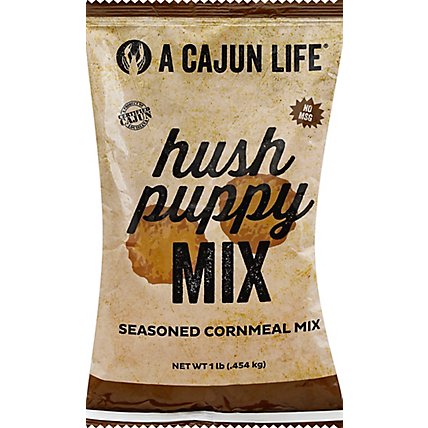 A Cajun Life Cornmeal Mix Seasoned Hush Puppy Bag - 1 Lb - Image 2