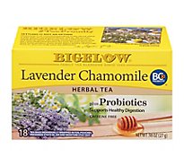 Bigelow Tea Bags Herbal Bags Lavender Chamomile Plus Probiotic 18 Count - 0.98 Oz