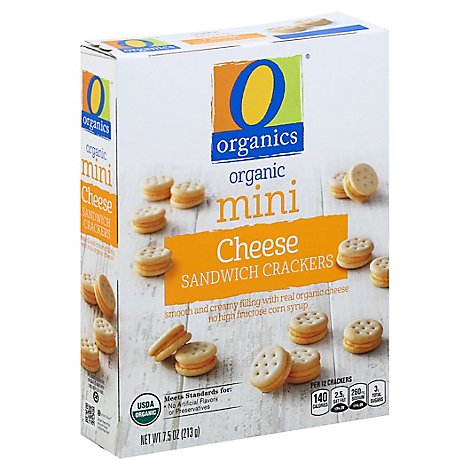 O Organics Organic Sandwich Crackers Mini Cheese Box - 7.5 Oz
