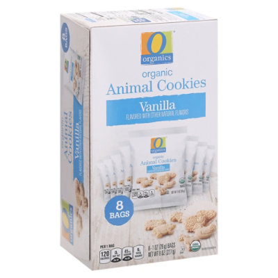 O Organics Organic Cookies Animal Vanilla Box - 8-1 Oz