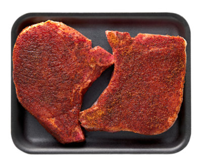 Meat Counter Pork Chops Bone In With Bourbon & Black Pepper Marinade - 1 LB - Image 1