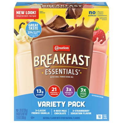 Carnation Brkfst Essential Pwder Variety - 12.6 Oz - Image 3