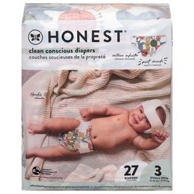 Honest Diaper Sz3 Panda - 27 Count - Image 1