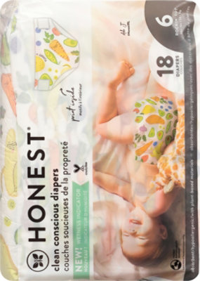 Honest Diapers Sz6 Panda - 18 Count - Image 5