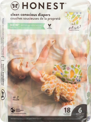 Honest Diapers Sz6 Panda - 18 Count - Image 2