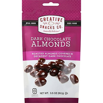 Creative Snacks Dark Chocolate Almond Snack Bag - 3.5 Oz - Image 2