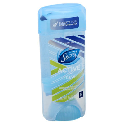 Secret Antiperspirant/Deodorant Clear Gel Active Fresh Tube - 2.6 Oz -  randalls