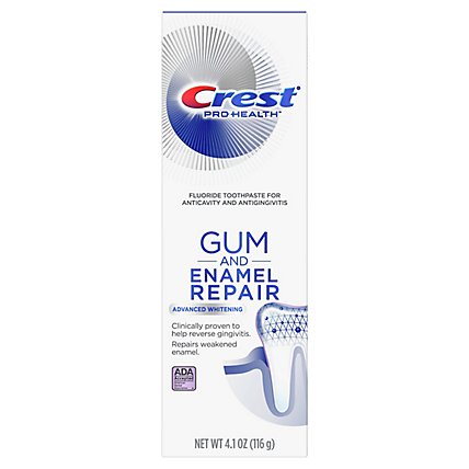 Crest Pro-Health Enamel Repair & Gum Advanced Whitening Anticavity Fluoride Toothpaste - 4.1 Oz - Image 1
