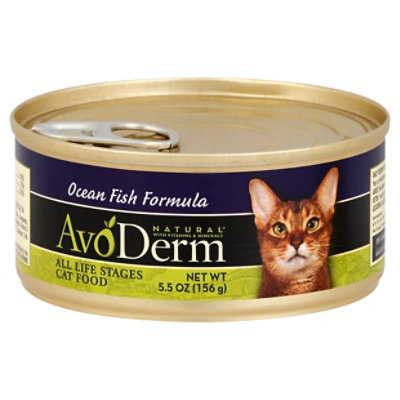 AvoDerm Natural Cat Food All Life Stage Ocean Fish Formula Can - 5.5 Oz - Image 1