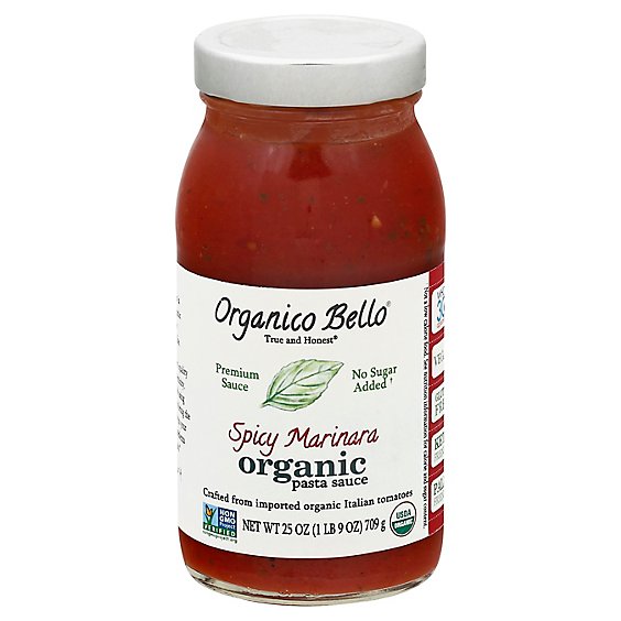 Organico Bello Pasta Sauce Organic Marinara Jar - 25 Oz