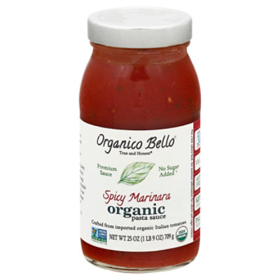 Organico Bello Pasta Sauce Organic Marinara Jar - 25 Oz