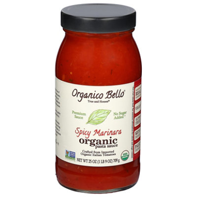 Organico Bello Pasta Sauce Organic Marinara Jar - 25 Oz