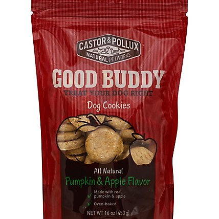 Castor & Pollux Good Buddy Dog Cookies Pumpkin & Apple Flavor Pouch - 16 Oz - Image 2