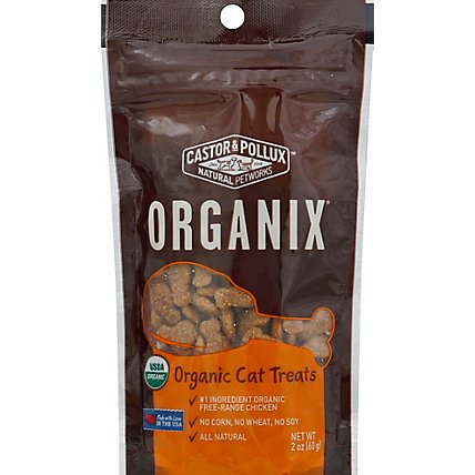 Castor & Pollux Organix Cat Treats Organic Chicken Formula Pouch - 2 Oz - Image 1