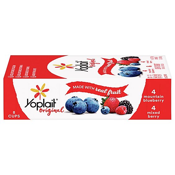 Yoplait Blueberry Mixed Berry Lf Yogurt Fridge Pack - 8-6 Oz