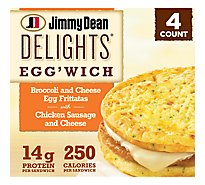 Jimmy Dean Delights Eggwich Broccoli And Cheese 4 Count - 16.4 Oz