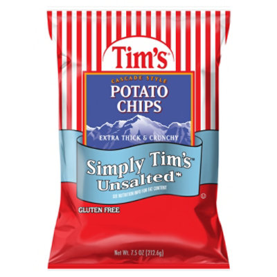 Tims Cascade Unsalted Chips - 7.5 Oz - Image 3