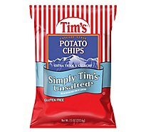 Tims Cascade Unsalted Chips - 7.5 Oz