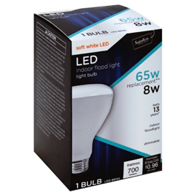 Signature SELECT Light Bulb LED Soft White 8W BR30 - Each - Image 1