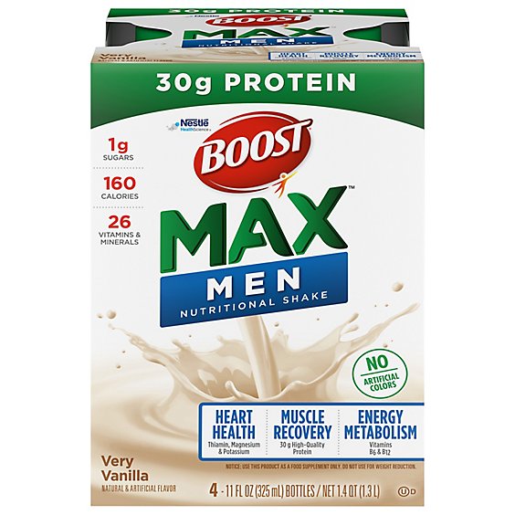 BOOST Max Nutritional Shake Very Vanilla - 4-11 Fl. Oz.