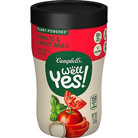 Campbells Well Yes! Soup Harvest Tomato & Sweet Basil Jar - 11.2 Oz