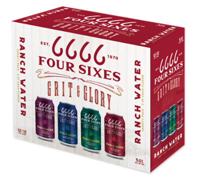 6666 Four Sixes Grit & Glory Ranch Water Variety Pack - 12-12 Fl. Oz. - Image 1