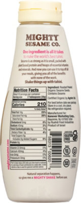 Mighty Sesame Co. Paste Ground Sesame Organic Vegan Fine Tahini Bottle - 10.9 Oz - Image 6