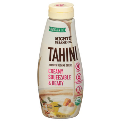 Mighty Sesame Co. Paste Ground Sesame Organic Vegan Fine Tahini Bottle - 10.9 Oz - Image 2