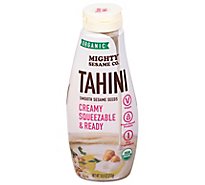 Mighty Sesame Co. Paste Ground Sesame Organic Vegan Fine Tahini Bottle - 10.9 Oz